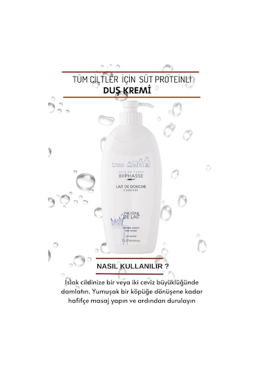 Byphasse Caresse Süt Proteini Özlü Duş Kremi 1 L