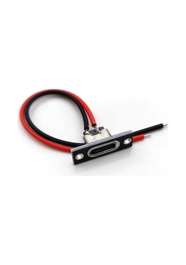 Type-c 2 Pin Konnektör Jack Dişi Type-c Kablolu