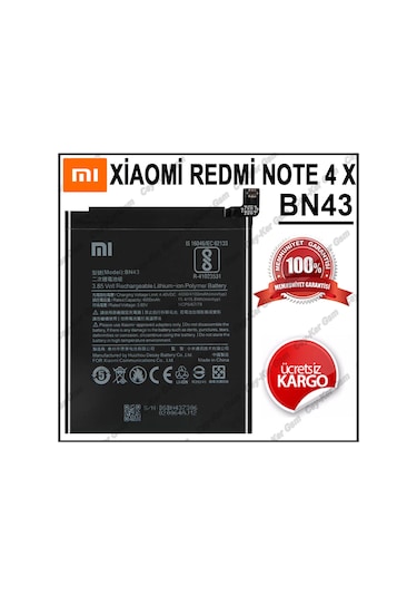 Xiaomi Redmi Note 4X Pil Batarya Bn43 4100 Mah