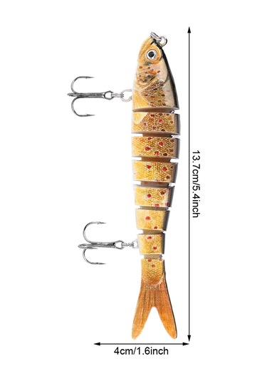 Tenfowee Plastik Dayanıklı Somon Yemi 13.7cm 27g Uzak Atışlı, Keskin İğneli, Canlı Renkli 5 Seçenek Jm034-5