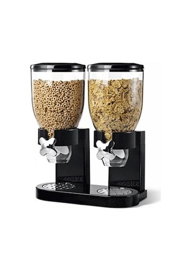 2l / Plastik Tahıl Dispenser Şişe Gıda Saklama Kapları Multions Depolama Kovaları Fındık Candy Granola Mutfak Depolama Şişeler, Kavanozlar Ve Amp Kutular 3 Kaşık Klipsli