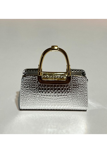 Kadınlara Özel Hediyelik Şık Tasarım Çanta Çakmak Gümüş