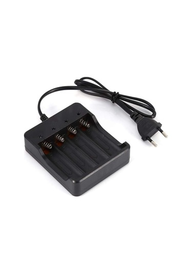 Şarj Edilebilir Lityum 18650 Piller İçin 4 Bölmeli Pil Şarj Cihazı, İyi Kalitede, Ters Şarj Önleme Fonksiyonu Ve İyi