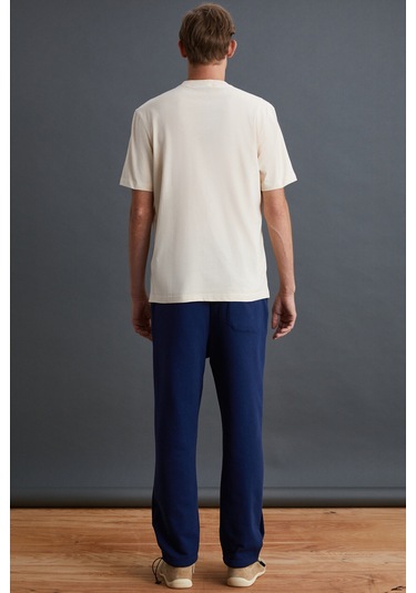 Cultıvated Erkek 3'lü Kalın Dokulu Regular %100 Organik Pamuk Vnly/kyeşil/krmt T-shirt