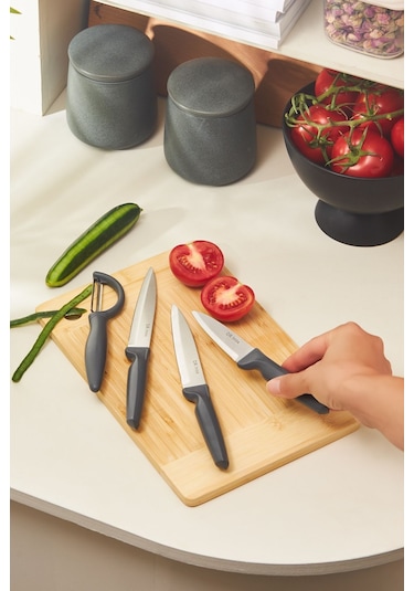 Dr. Inox 4 Parça Bıçak Seti Gri