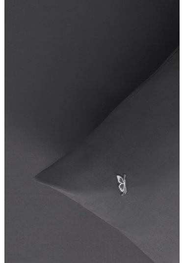 Sarev New Slow City Antrasit %100 Pamuk Tek Kişilik Lastikli Çarşaf Seti Antrasit