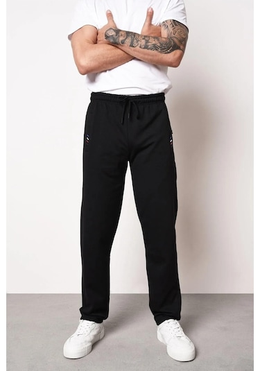 MMetalic Çok Renkli Erkek Fermuar Cep Nakış Detaylı Düz Paça Rahat Kesim 4'lü Eşofman Altı Paketi 001