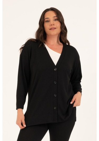 Myline Basic Triko Hırka - Siyah