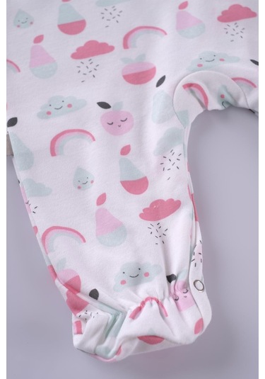 Boumini Bebek Patikli Bebek Tulumu Meyve Desenli-renkli Çok Renkli