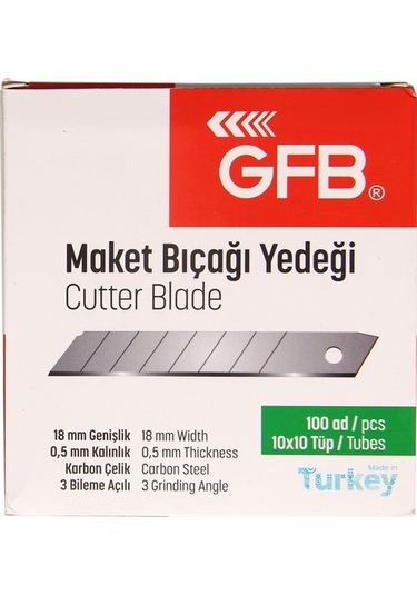 Gfb Maket Bıçağı ve 100 Lü Falçata Yedeği Seti