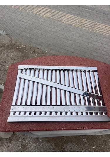 Paslanmaz Krom Oluklu Mangal Izgarası 59 41 Barbekü Gross Paslanmaz