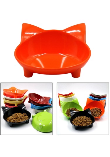 Homyl Sevimli Hayvan Kedi Kulakları Şekilli Mama Su Kasesi