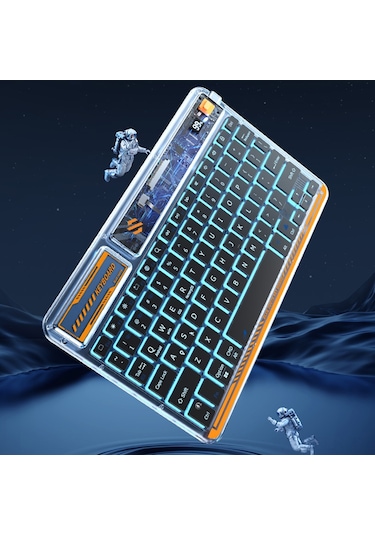 Xindoker "mini Bluetooth Klavye - Rainbow Aydınlatmalı, Çoklu Cihaz Uyumlu, Taşınabilir Ve Kablosuz"