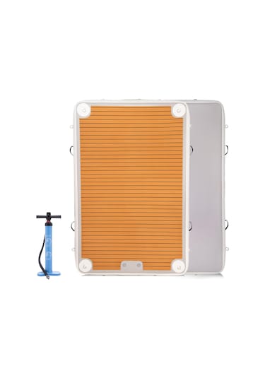 Acuatico Uygar Marine Şişme Yüzen Ada Tekne Platform 2.5 M x 1.5 M x 0.2 M Çok Renkli