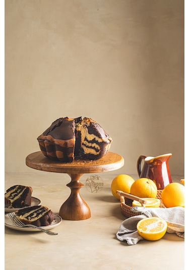 Justwood 2 Li 2 Katlı Kek Stantı Ve 25/14 Cm Mummy Pasta Sunumluk