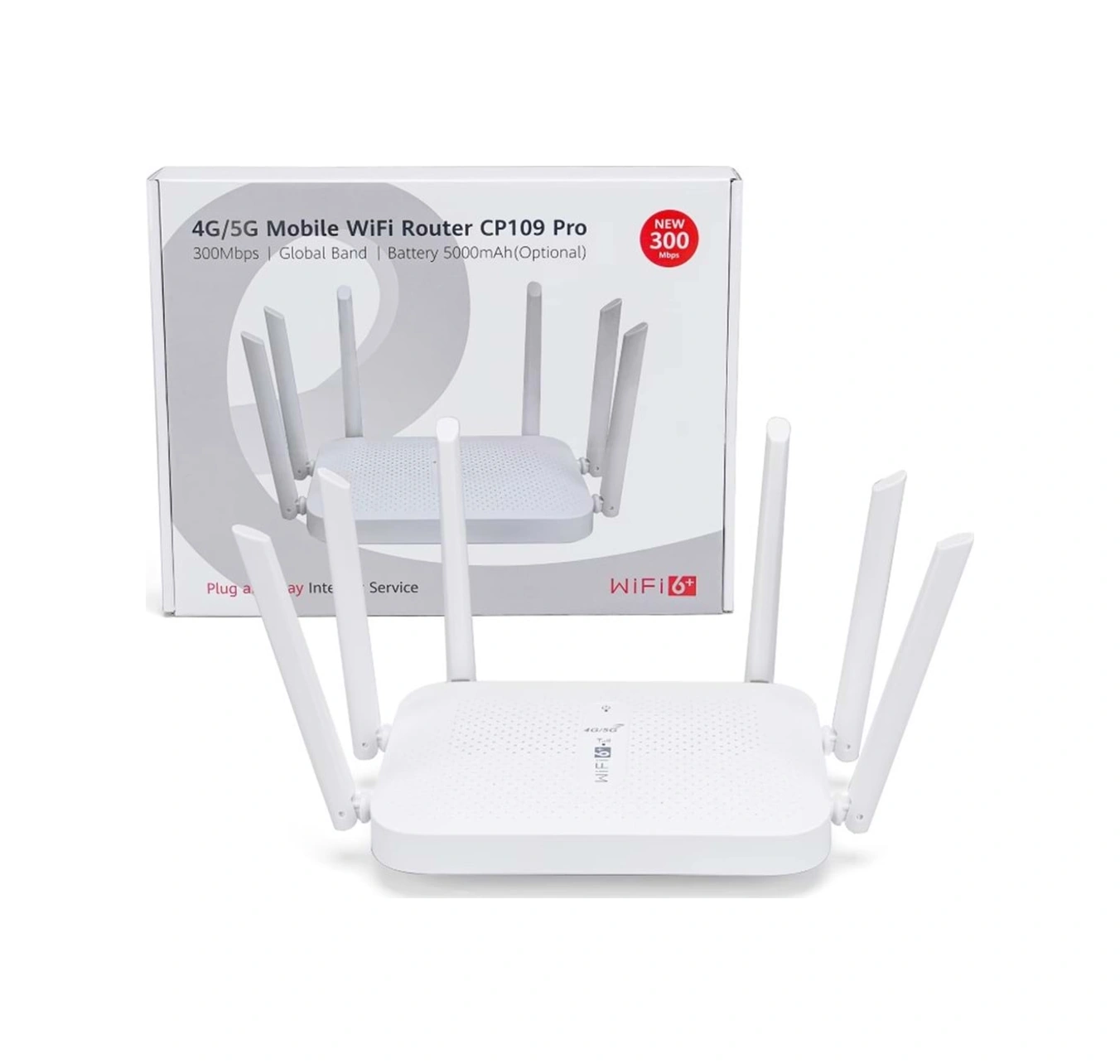 Apronx Cp109 Pro 4g Mobile 6 Antenli Wifi Router Wifi 6 + 300mbps 5000mah Batarya 4g Lte Taşınabilir Modem