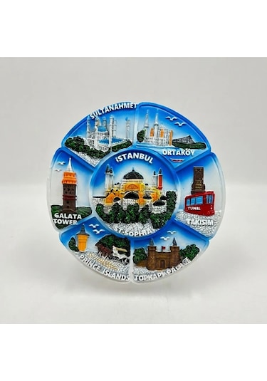 Ayasofya Temalı Kabartmalı Dekoratif Tabak Masa Ve Duvar Dekoru 18 Cm