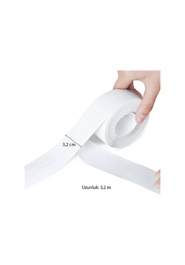 Su Sızdırmaz Geçirmez Dayanıklı Lavabo Tezgah Küvet Duş Banyo Mutfak Pencere Kenar Bandı 3,2 Mt