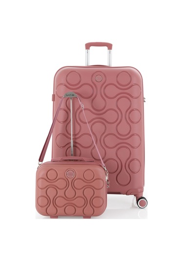 Mçs Polipropilen 2li Valiz Seti Büyük & Makyaj V376 S23sy1000047-set 00418 Koyu Pudra