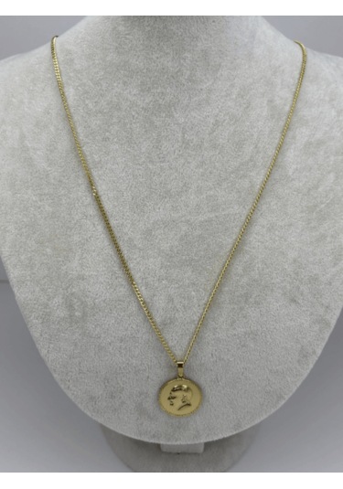 14 K Renginde Atatürk Kabartmalı Gold Kolye Gold