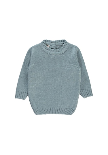 Civil Baby C Nakışlı Düz 6-18 Ay Kazak Mavi