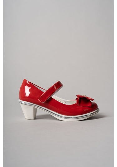 EPAAVM - Topuklu Fiyonklu Kırmızı Rugan Kız Çocuk Ayakkabı - ... Kırmızı
