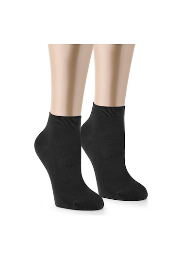 Ozzy Socks 12 Çift Bambu Erkek Dikişsiz Patik Çorap Siyah - Füme