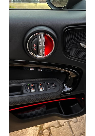 F54 F55 F60 Mini Cooper İç Kapı Kolu Sticker Kaplama Gray Jk