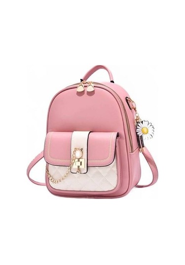 Şık Ve Konforlu Deri Sırt Çantası, Geniş Hacimli Kadınlar İçin Günlük Kullanım Çantası, Tek Omuz Askılı Modeller, Öğrenciler Ve Çalışanlar İçin Pratik Çapraz Body Çanta Pembe