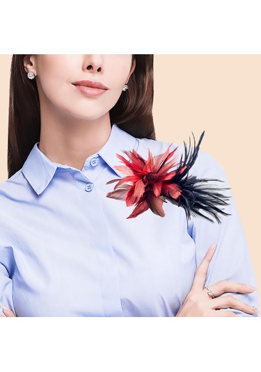 Suntek Moda Tüy Broş Şapkalar Broş Kostümleri Parti Için Çok Renkli