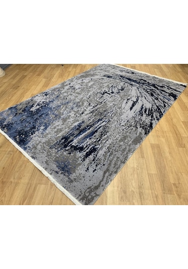 Eko Halı Heritage 626 Grey Blue Modern Bambu Özel Tezgah Halısı Gri Mavi