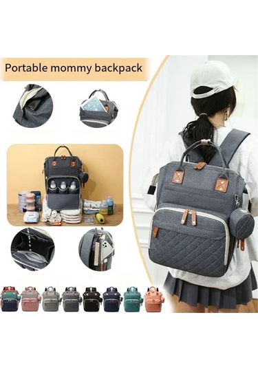 Jialan Taşınabilir Anne Çantası Büyük Kapasiteli Omuz Anne Ve Gri