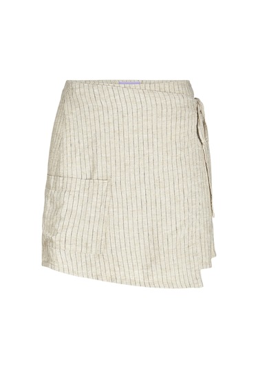 Jack & Jones Kadın Keten Karışımlı Etek - Siri - 12273061 Feather Gray Gri