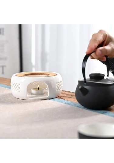 Youtek Beyaz Seramik Çaylık Isıtıcı - Her Boyuta Uyumlu, Konforlu Ve Romantik Atmosfer Sağlar Beyaz