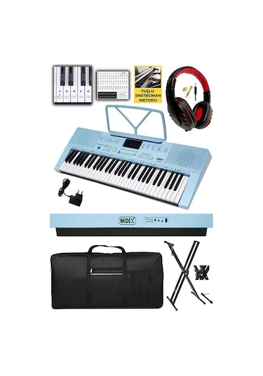 Ps-2300blpak 61 Tuş Org Stand Kulaklık Mavi Başlangıç İçin Uygun