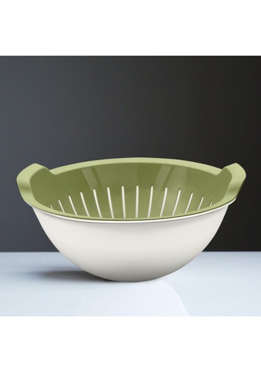 Ceronni Handy Kaseli Süzgeç 3 Lt Yeşil Yeşil