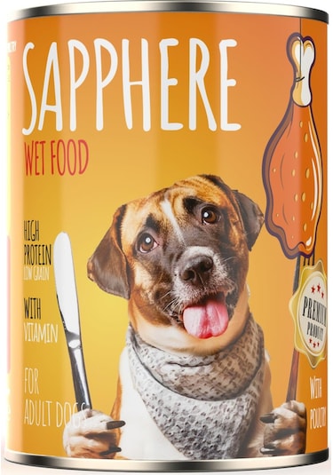 Sapphere Kümes Hayvanlı Yetişkin Köpek Maması Konserve 400 Gr 24 Adet