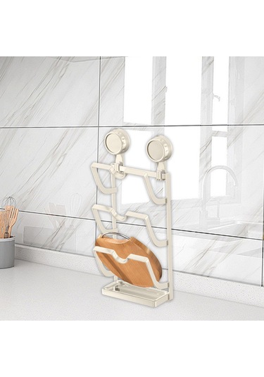 Suntek Paslanmaz Çelik Vantuzlu Tencere Kapağı Düzenleyici Beyaz