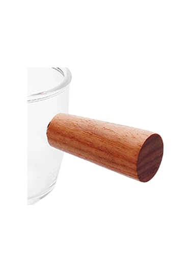 Suntek Espresso Bardağı Ölçüm Kabı Ahşap Saplı Ölçü Tek Çıkışlı