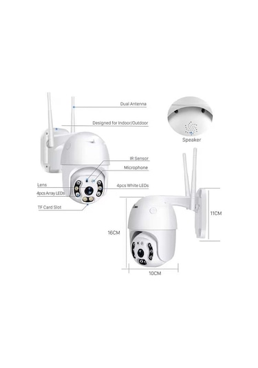 Apronix Apronx 3mp Ptz Speed Dome 2.8mm Wıfı Kablosuz 4g Ip Kamera Apx-wp70