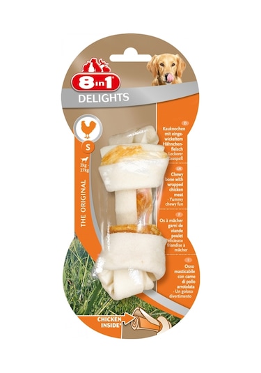 8in1 Delights Bones S Tavuklu Ağız Bakım Ödül Kemiği 35 G
