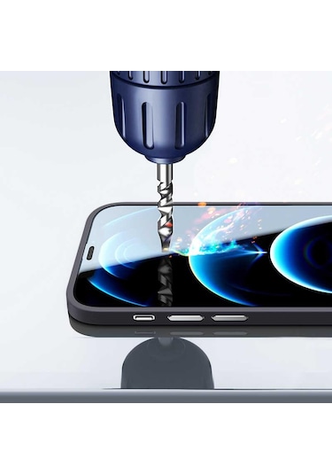 Apple Uyumlu iPhone 12 Pro Uyumlu Kılıf 360 Derece Full Koruma Kılıf Siyah -