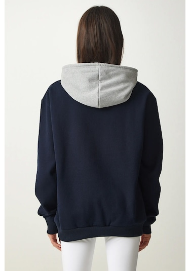 3'lu Paket Bej Gri Siyah Oversize Sweatshirt Laci Lacivert