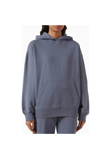 Represent Boyfriend Hoodie, Premium Brushed Fleece Kapüşonlu Sweatshirt Mavi