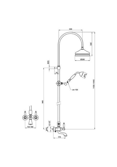 Webert Dorian Banyo Bataryasi-duş Kolonu Ve El Duşu Seti Krom