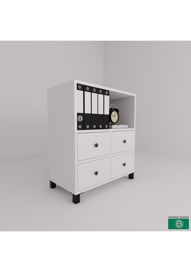 Dosya Dolabı Ve Çok Amaçlı Dolap 4 Çekmeceli Beyaz