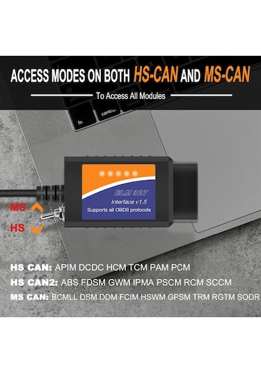 Elm327 Usb V1.5 Obd2 Araç Arıza Tespit Cihazı Ford Tam Uyumlu
