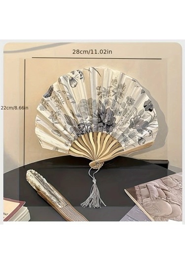 Oldfriend El Yapımı Altın Çiçekli Vantilatör - Düğün, Dans Ve Partiler İçin Taşınabilir Hediyelik