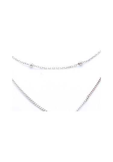 Ferizz 925 Ayar Dorika Toplu Çift Zincir Yıldızlı Gümüş Kolye