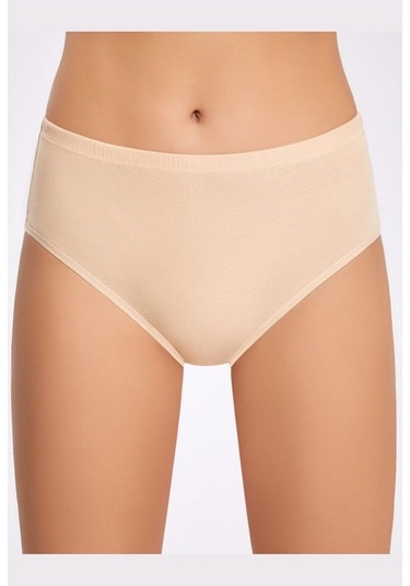 Ilke Kadın %100 Pamuk Ribana Biyeli Bato Külot - 12 Adet